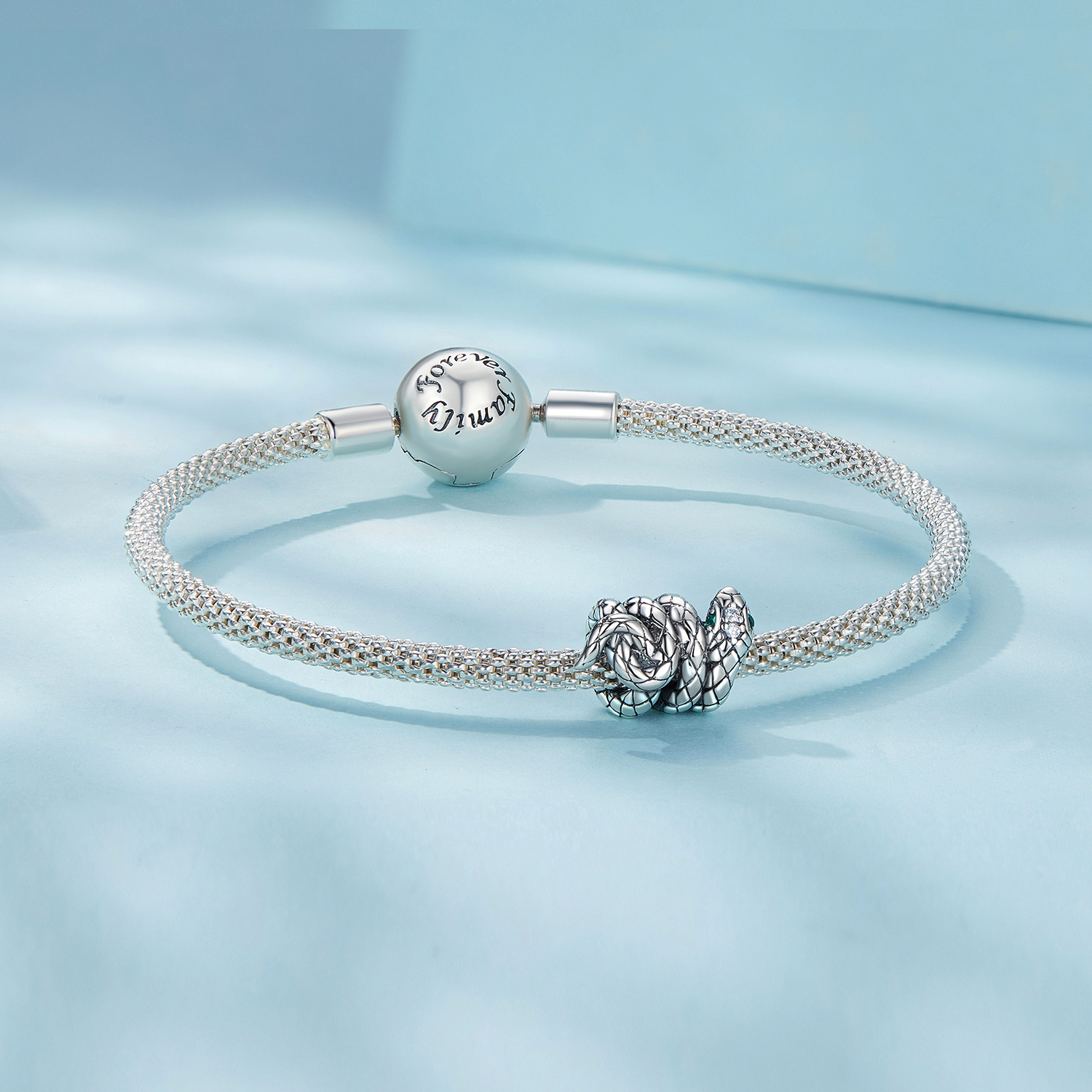 Pandora-stijl Spiraalvormige Spirit Slang Bedel - SCC2549