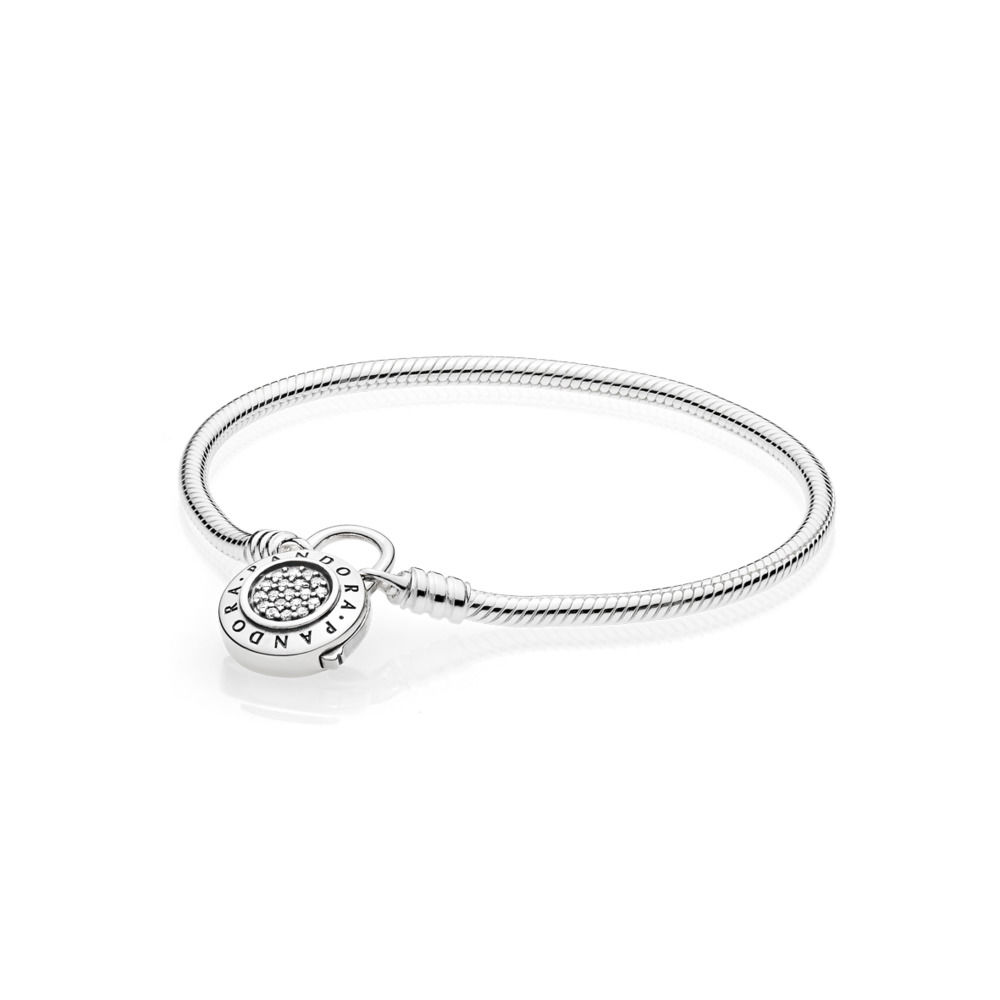 Moments, Pandora Signature Padlock Armband 597092CZ