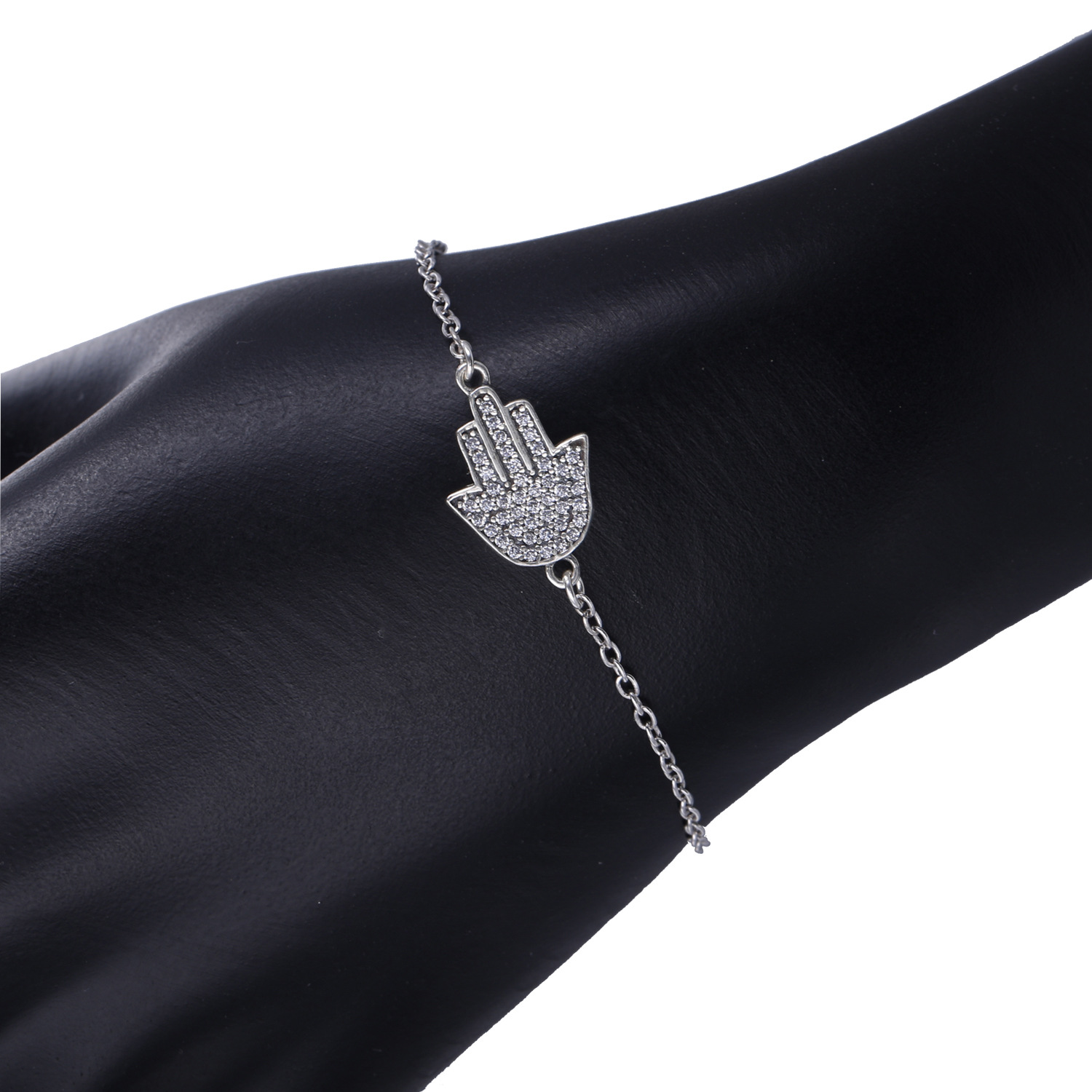 PANDORA HaMSa Hand Silver Armband With Cubic Zirconia - 590505CZ