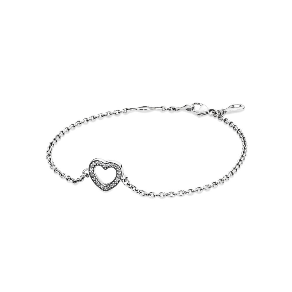 PANDORA Heart Silver Armband With Cubic Zirconia - 590508CZ