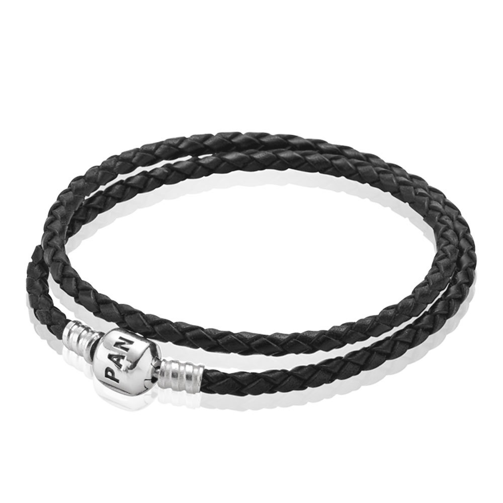 Pandora Zilveren Moments Gemengd Dubbele Lederen Armband 590705Cbk-D