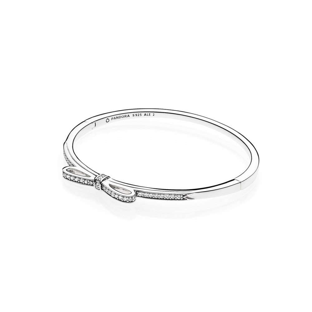 Pandora Zilveren Sprankelende Boog Bangle 590536CZ