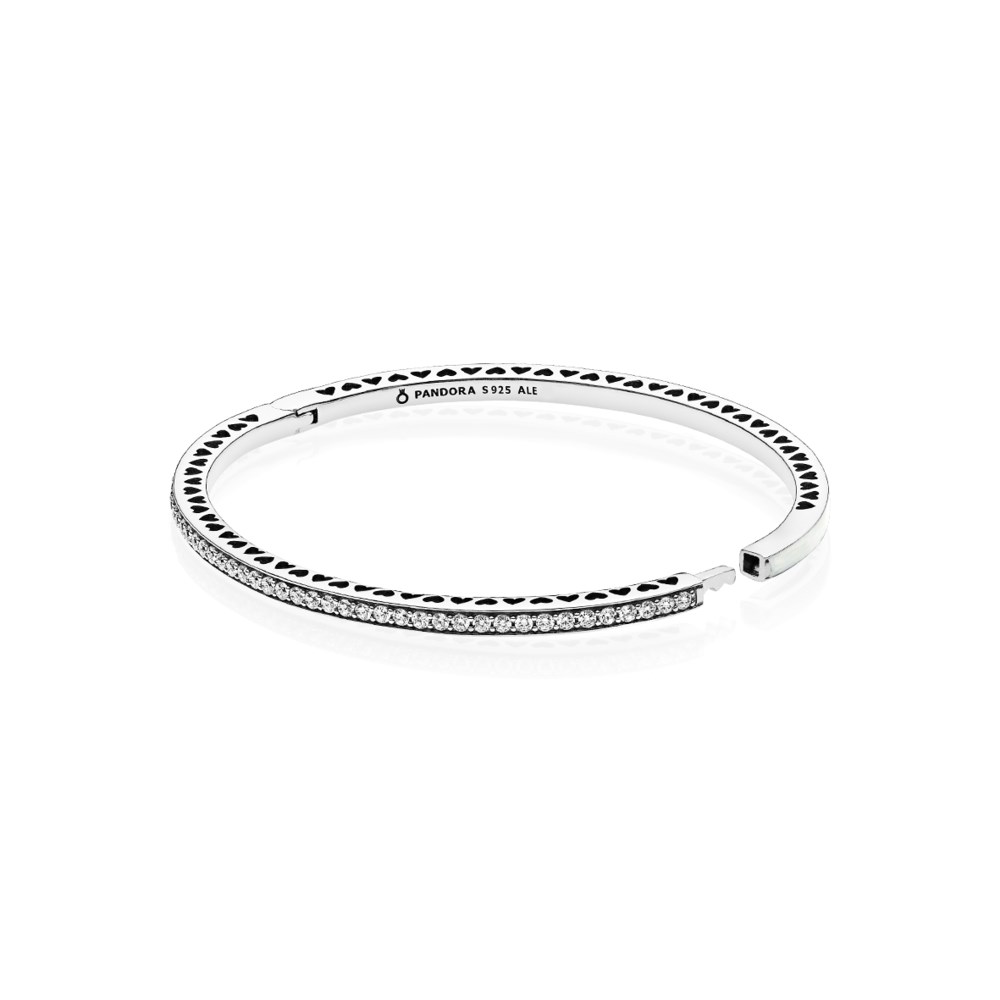 Pandora Zilveren Stralende Harten Bangle 590537En23