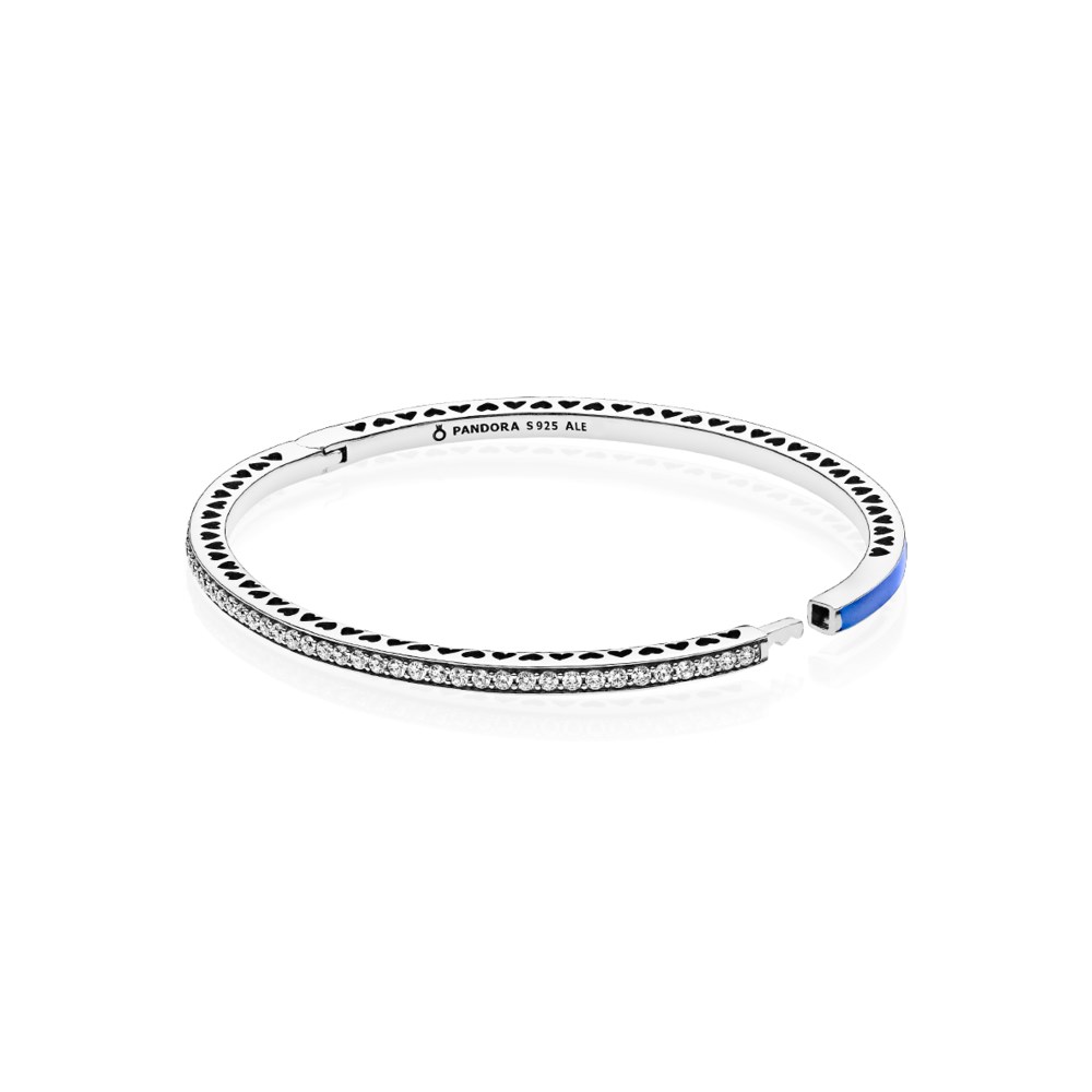 Pandora Zilveren Stralende Harten Bangle 590537En82