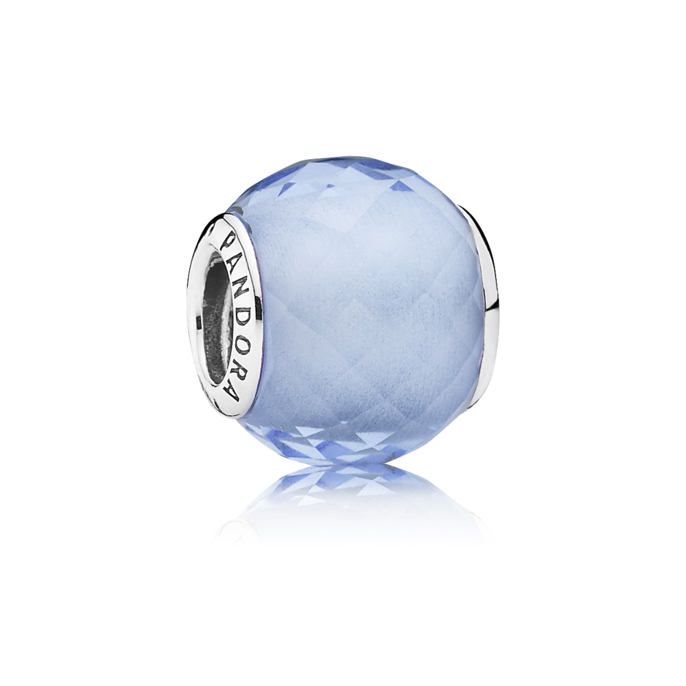 PANDORA Abstract Faceted Silver Bedel With Synthetic Blue Quartz - 791499Sbq