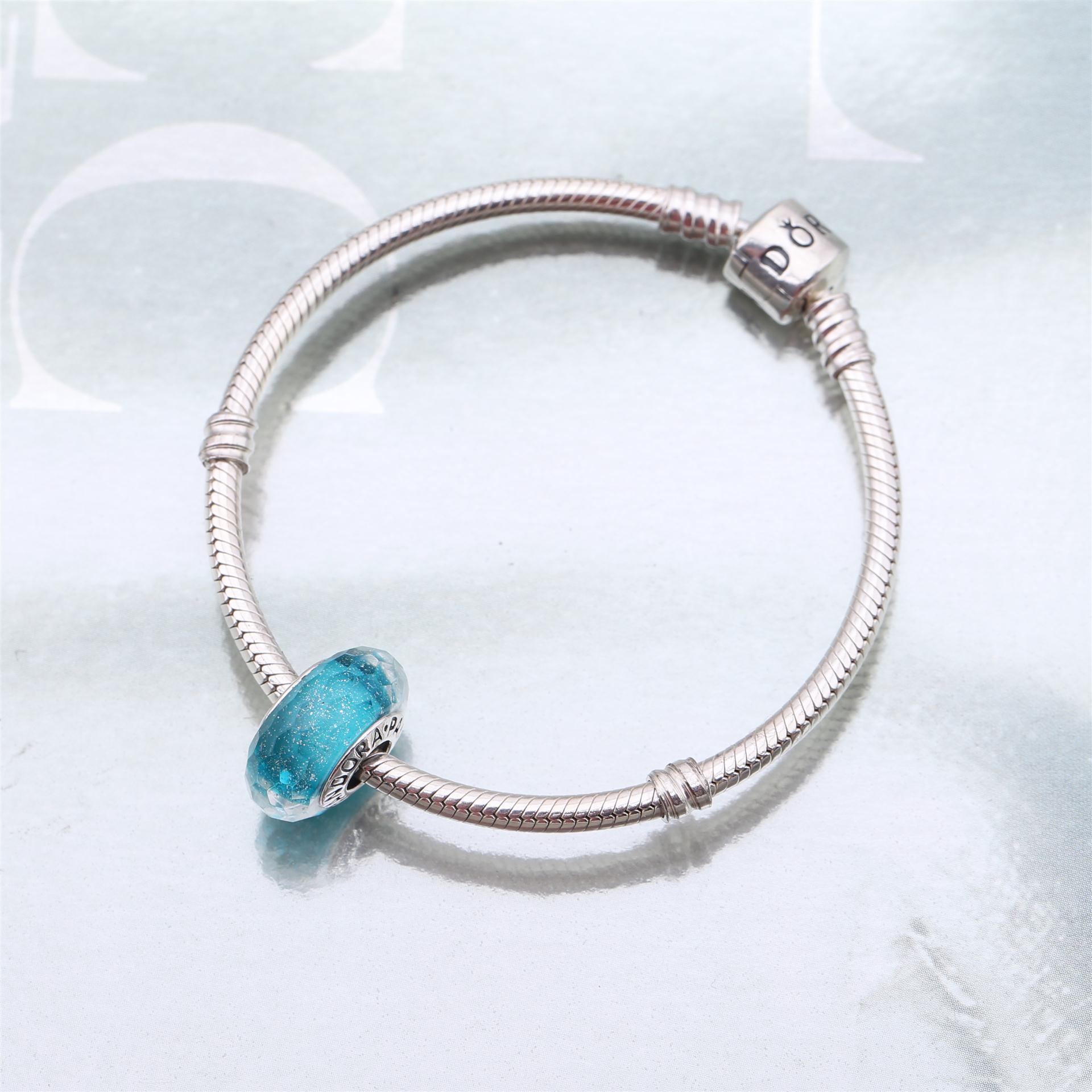 PANDORA Bedel Glinsterende Groenblauw 791655