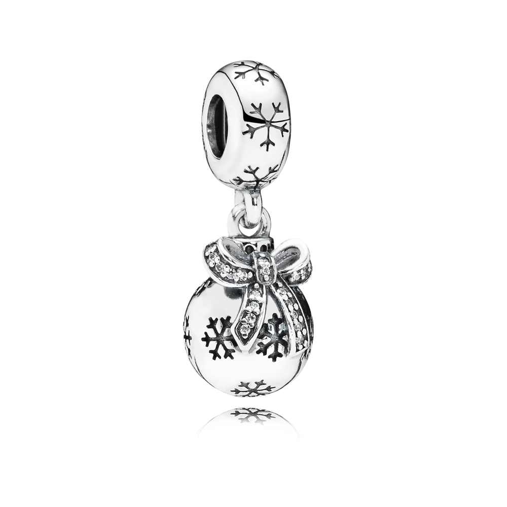 PANDORA Christmas Ornament Silver Dangle With Cubic Zirconia - 791410CZ