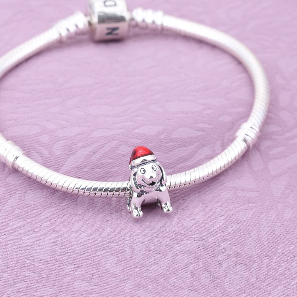 PANDORA Christmas Puppy Bedel - 791769En39