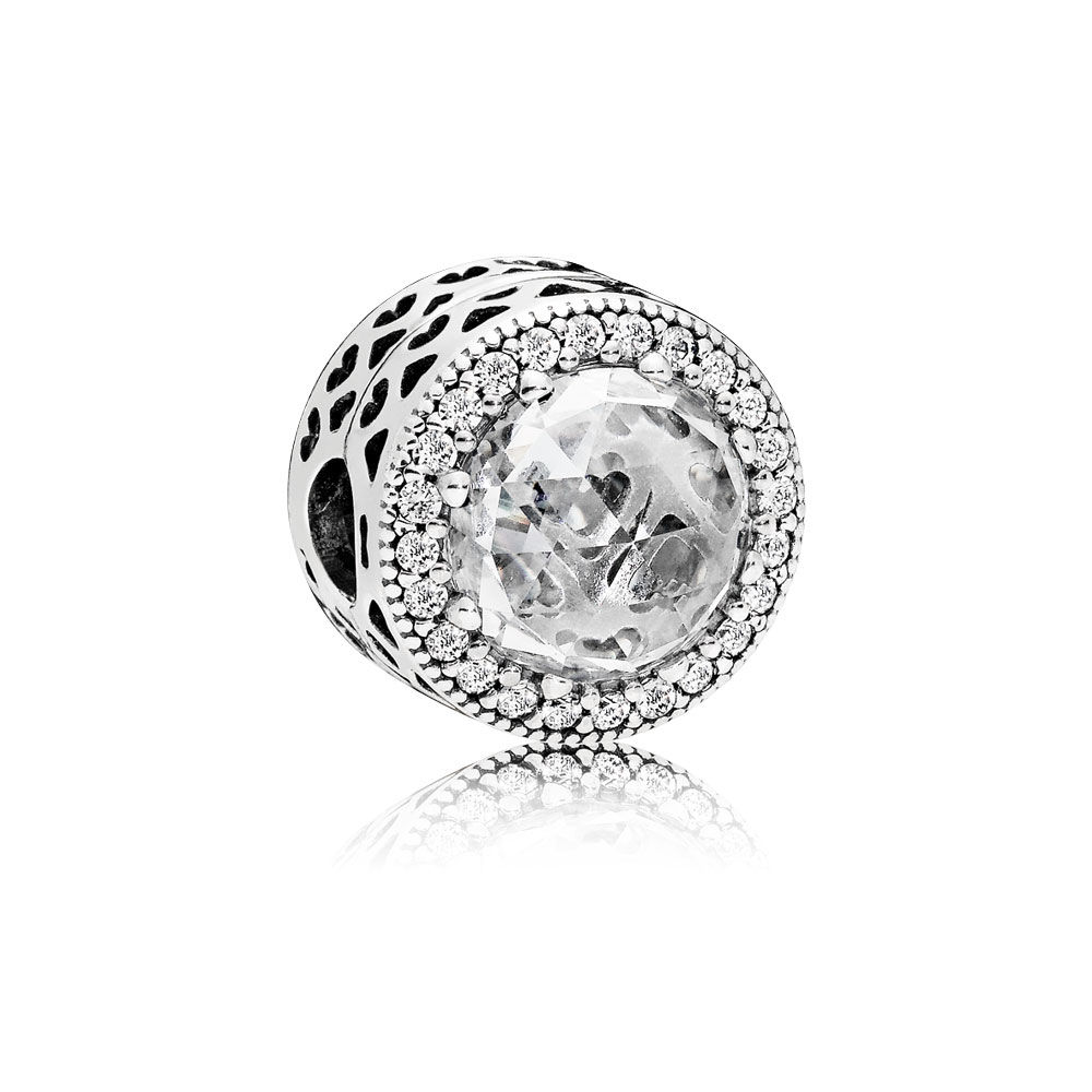 PANDORA Clip Glanzende Harten Bedel - 796239CZ