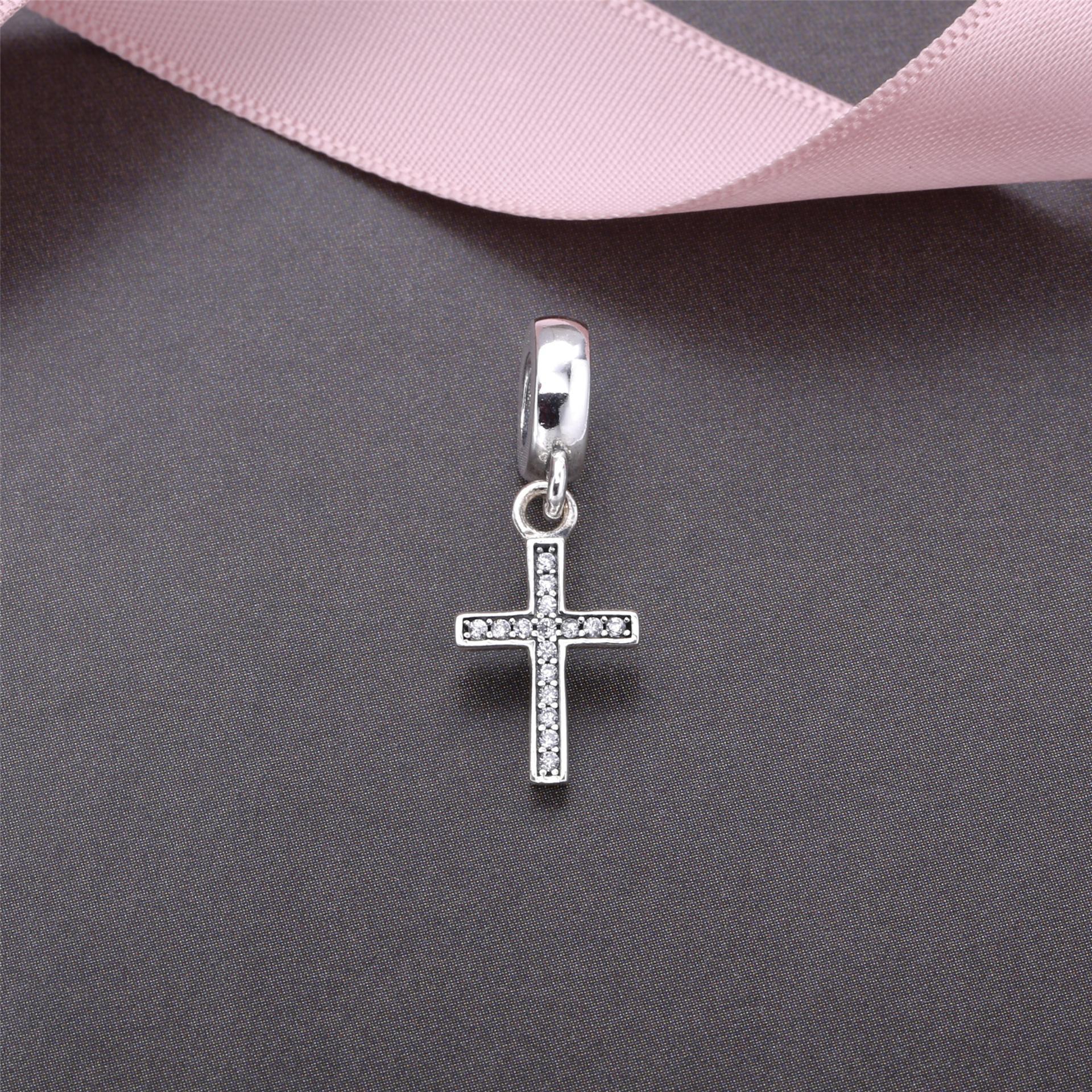 PANDORA Cross Silver Dangle With Cubic Zirconia - 791310CZ