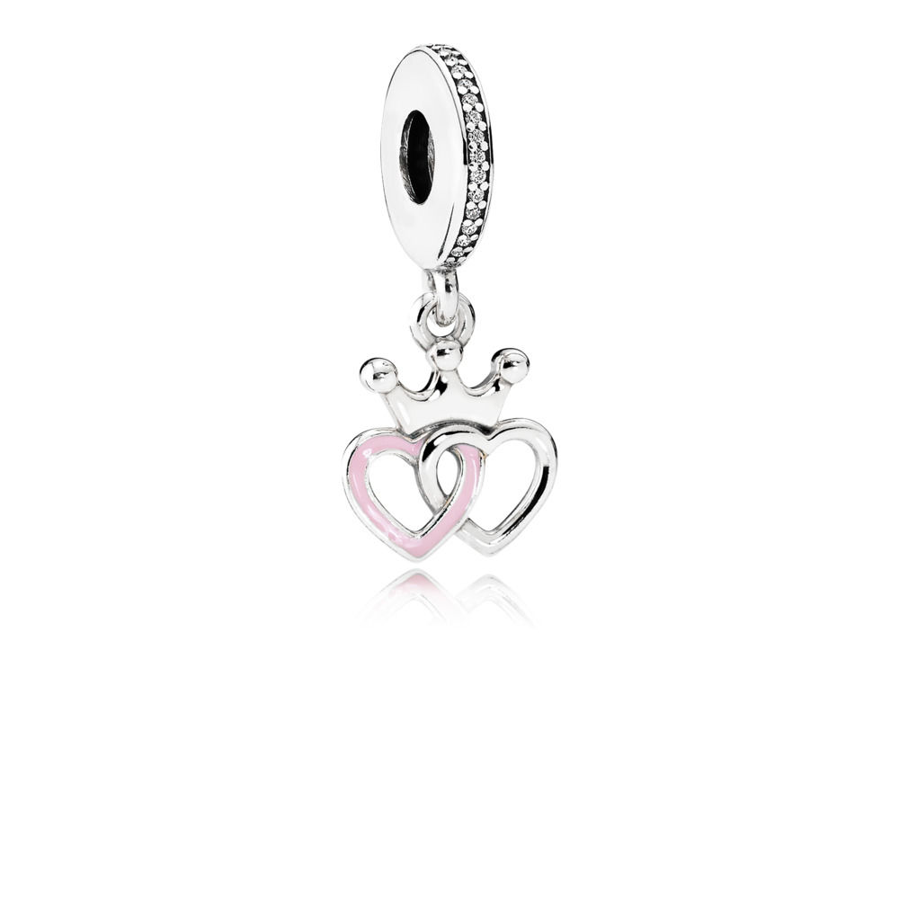 PANDORA Crowned Hearts Pendant Bedel - 791963CZ