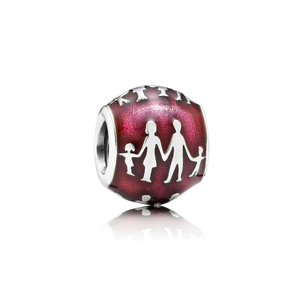 PANDORA Family Silver Bedel With Translucent Violet Enamel - 791399En62