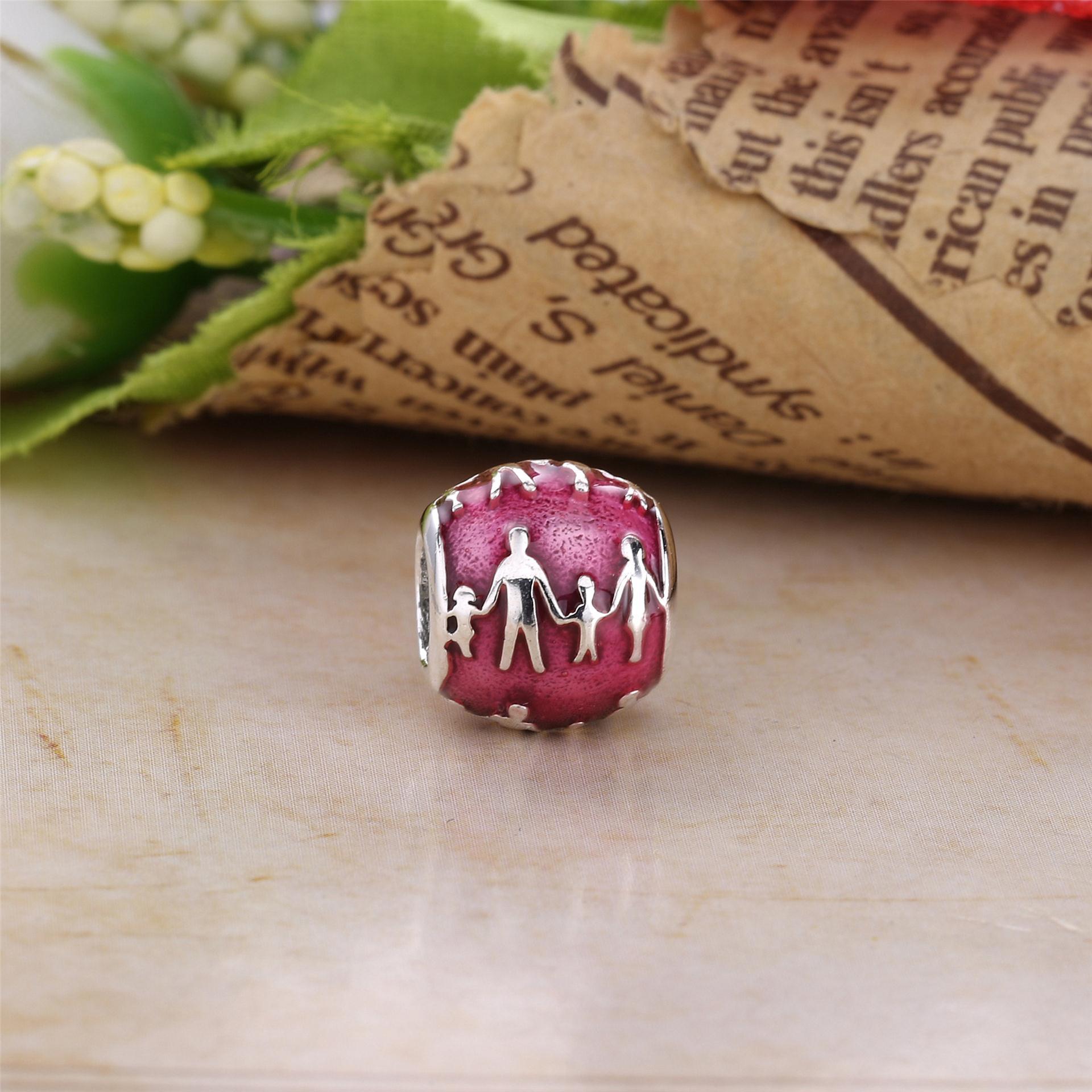 PANDORA Family Silver Bedel With Translucent Violet Enamel - 791399En62