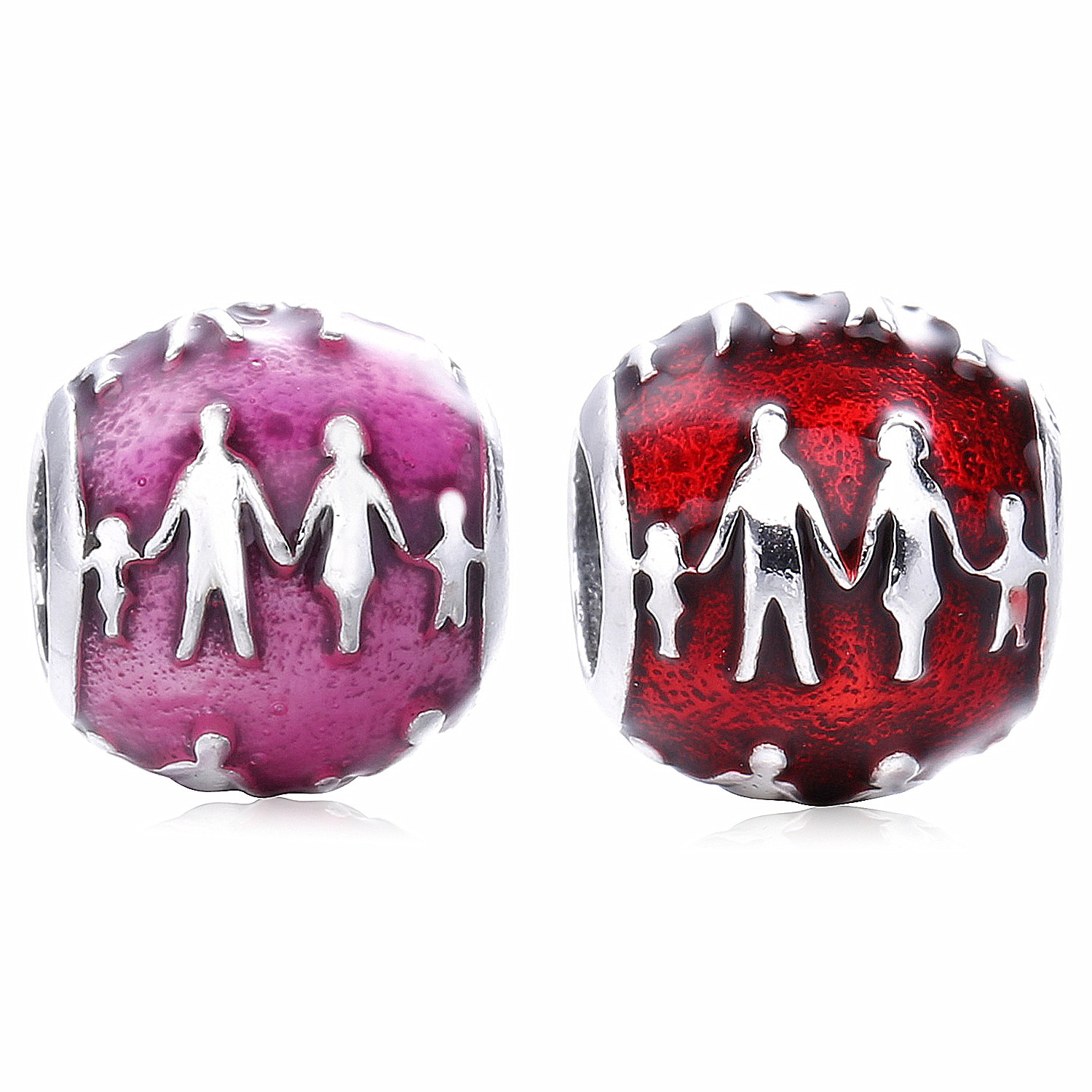 PANDORA Family Silver Bedel With Translucent Violet Enamel - 791399En62