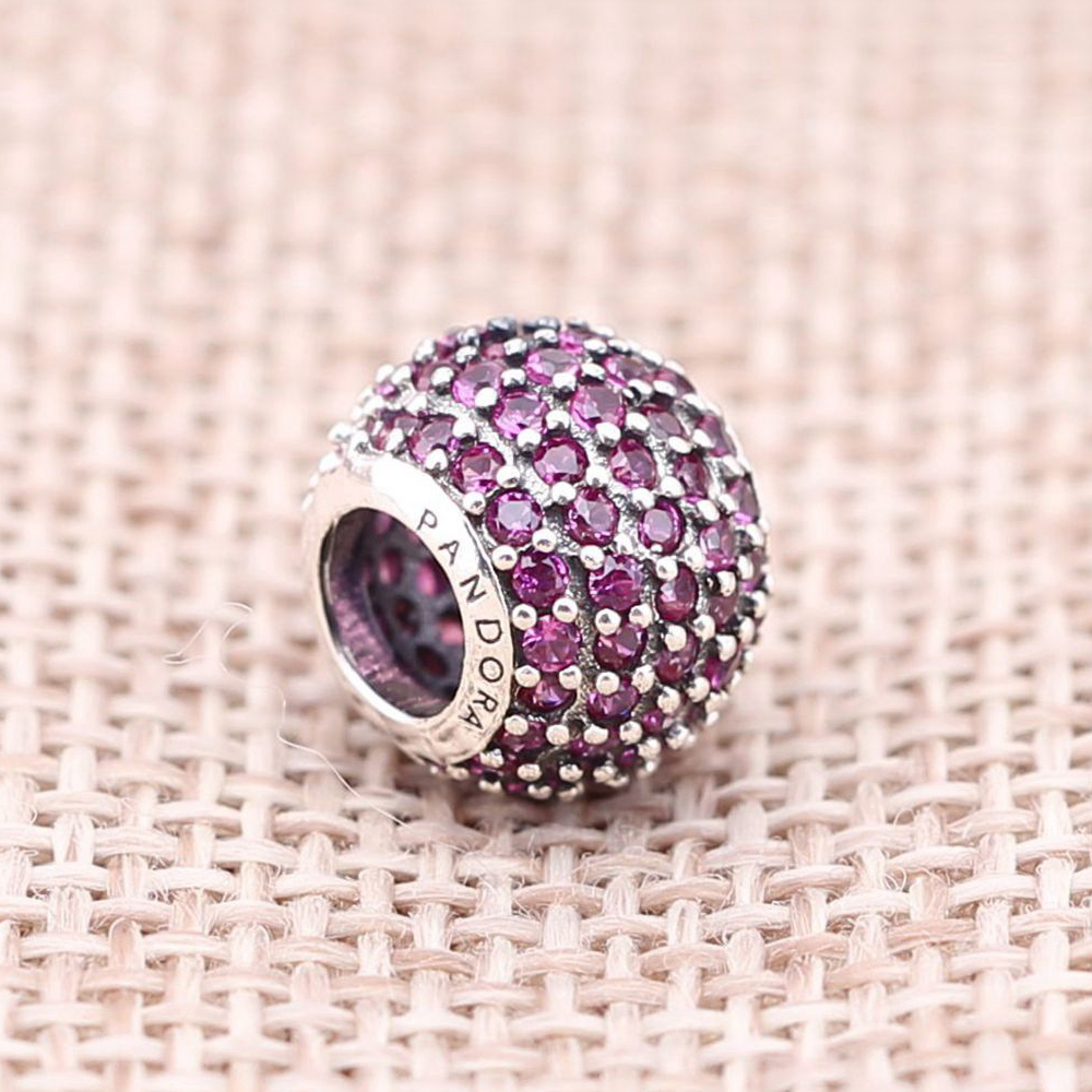 PANDORA Fancy Purlple Pavé Ball Bedel - 791051Cfp