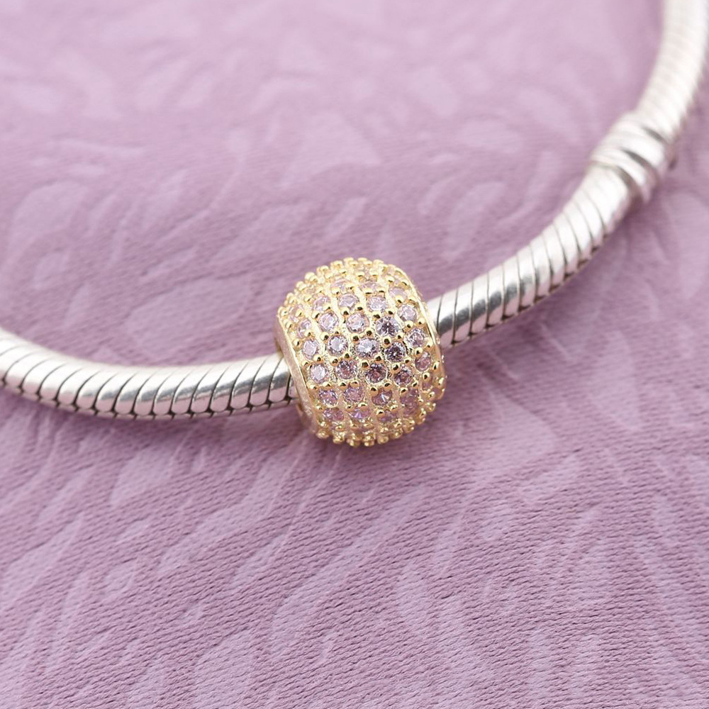 Pandora Gouden Pavé Lichten Bedel 750819CZ