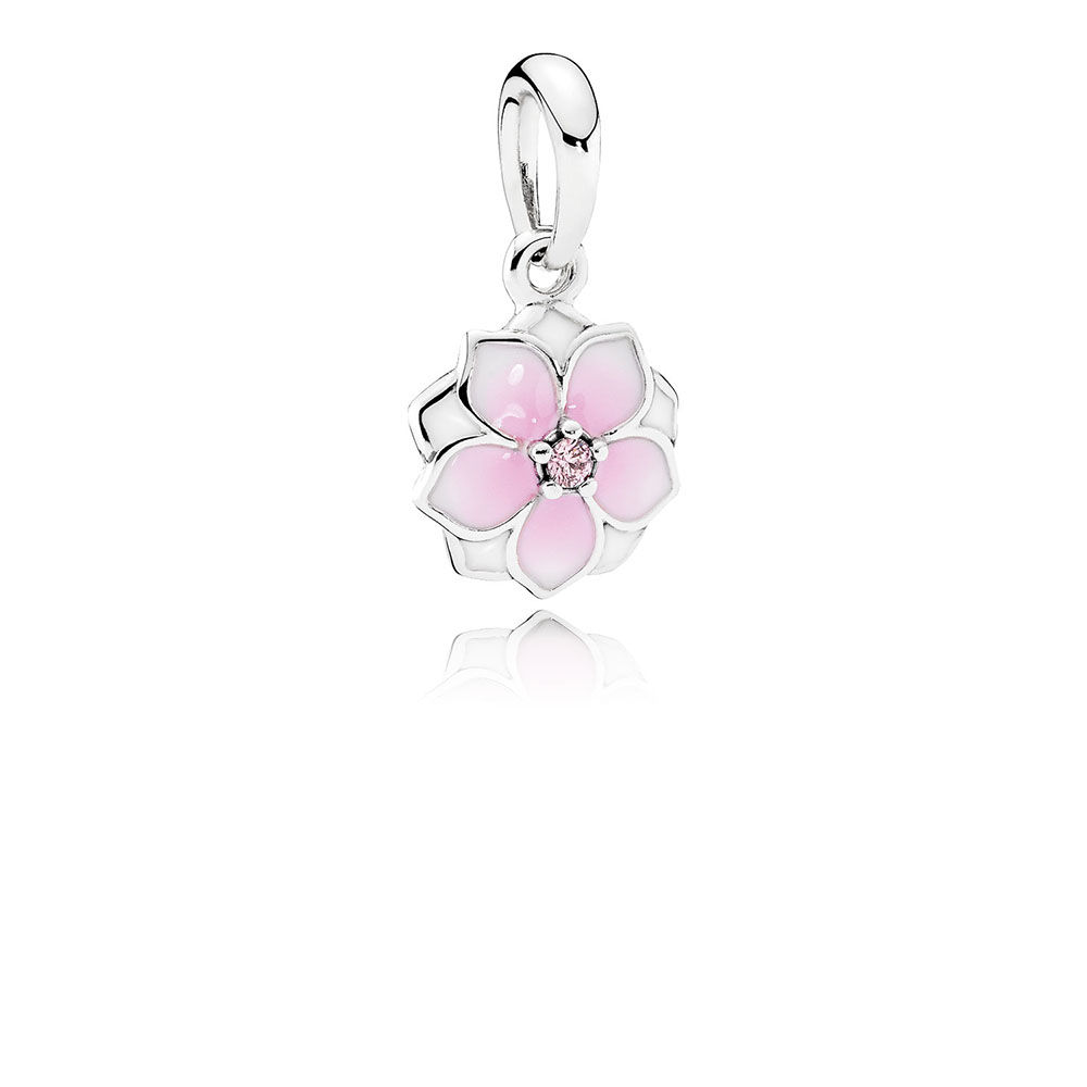 PANDORA Hangende Bedel Roze Magnolia 792086PCZ