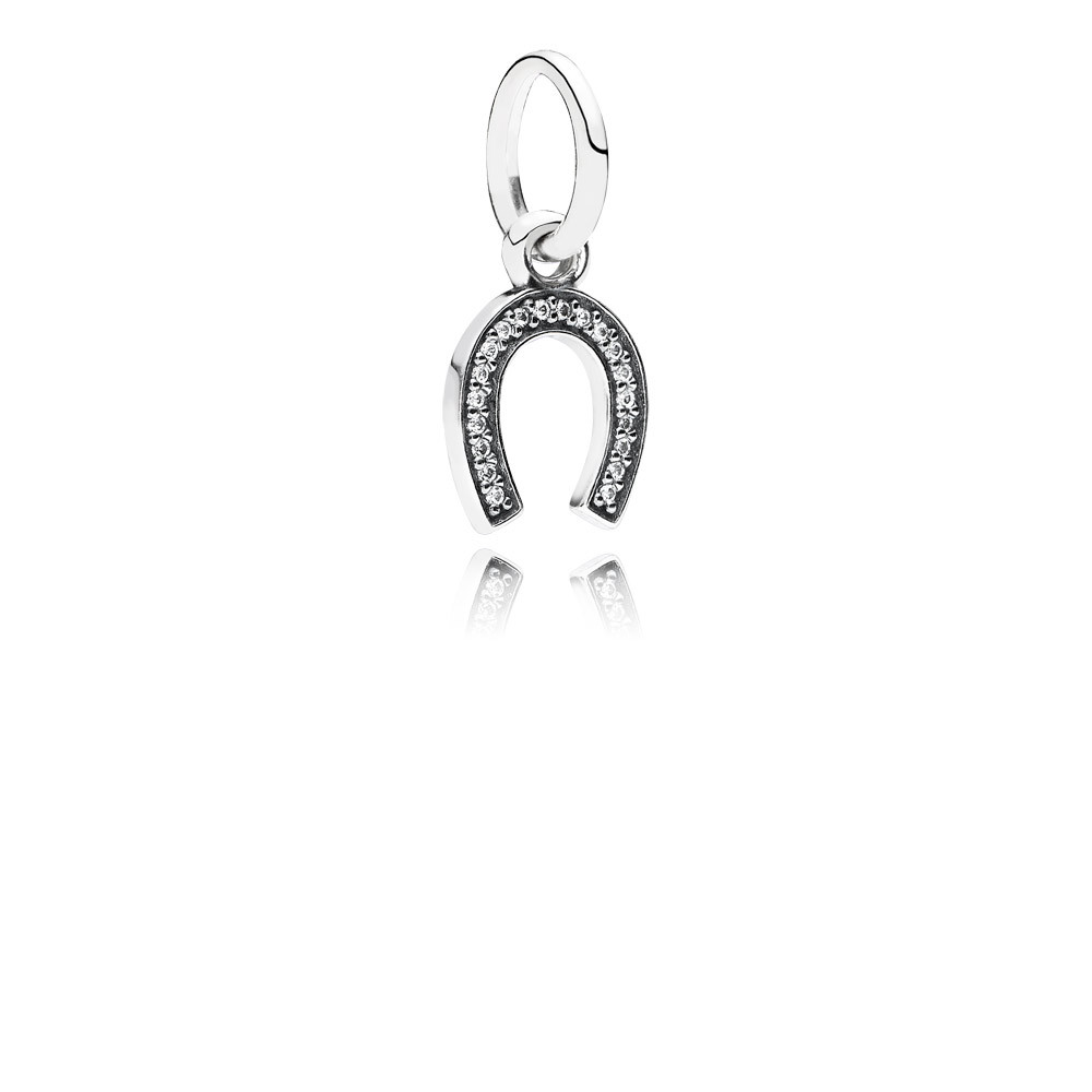 PANDORA Horseshoe Silver Dangle With Cubic Zirconia - 791306CZ