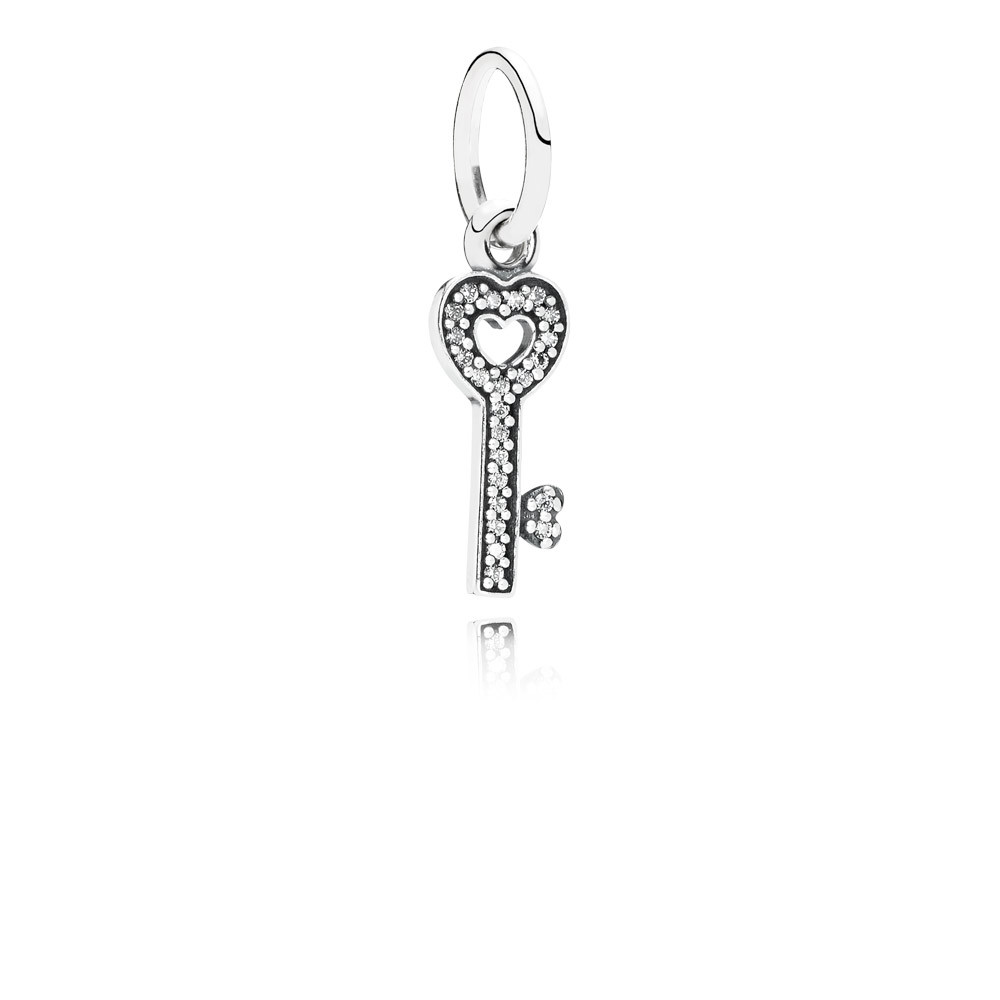 PANDORA Key Silver Dangle With Cubic Zirconia - 791353CZ