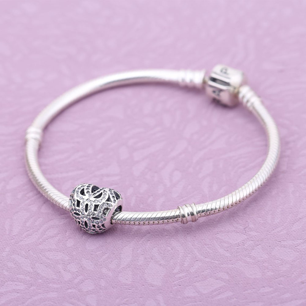 PANDORA Lace Silver Bedel With Cubic Zirconia - 791284CZ