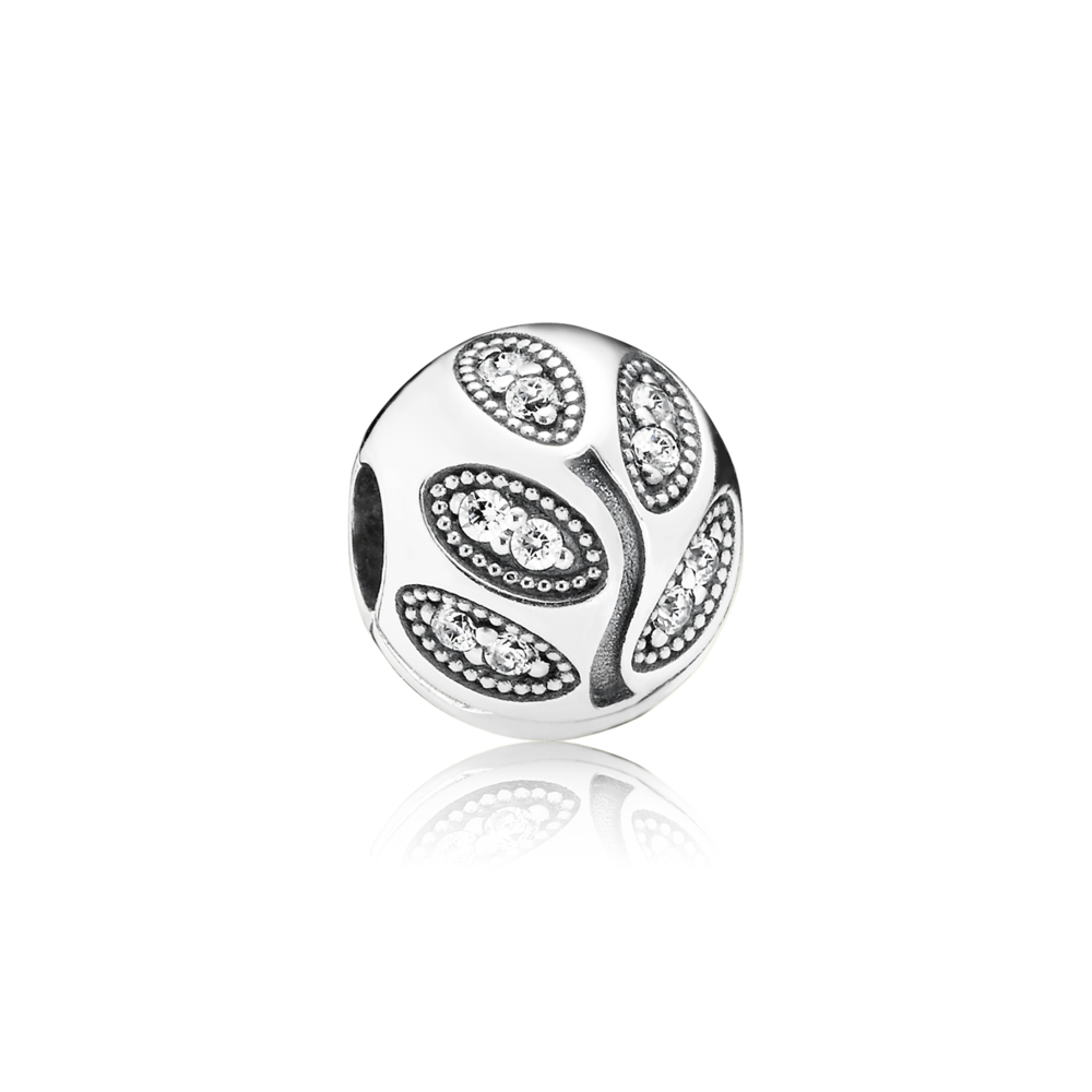 PANDORA Leaves Silver Clip With Cubic Zirconia - 791416CZ