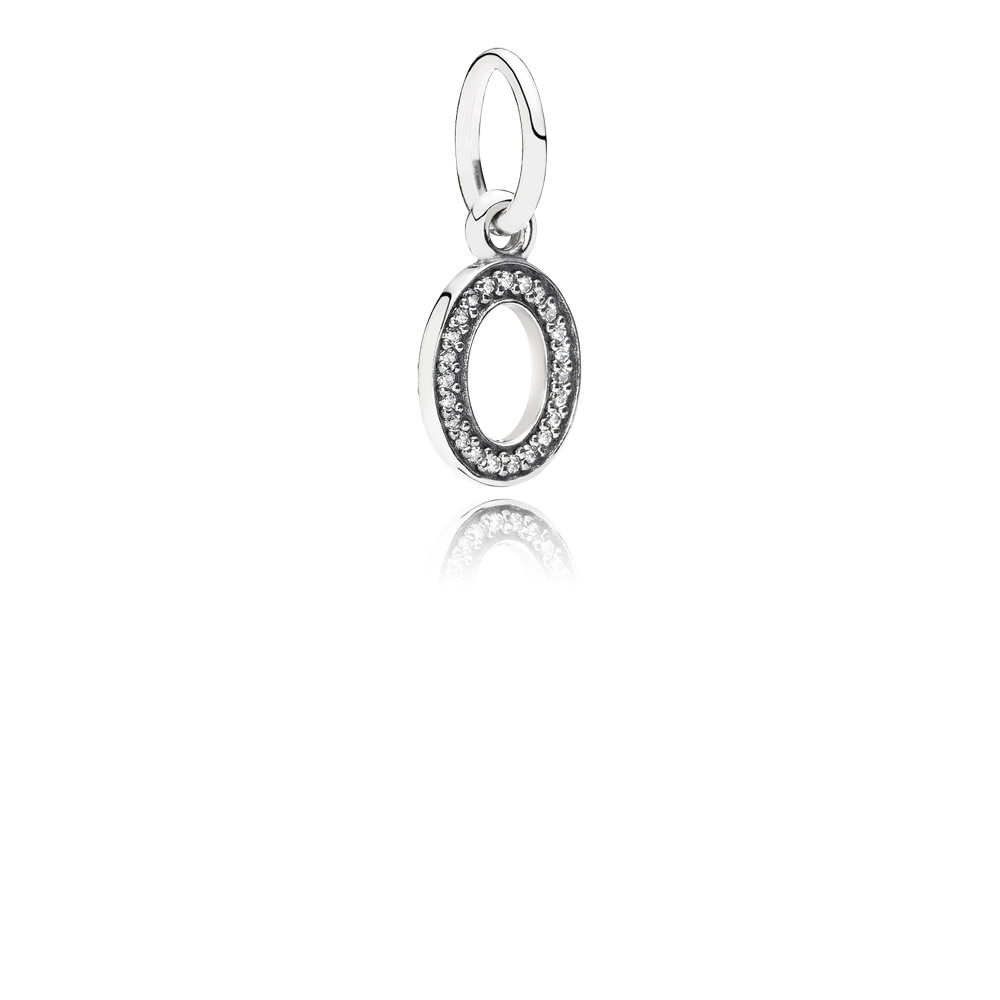 PANDORA Letter O Silver Dangle With Cubic Zirconia - 791327CZ