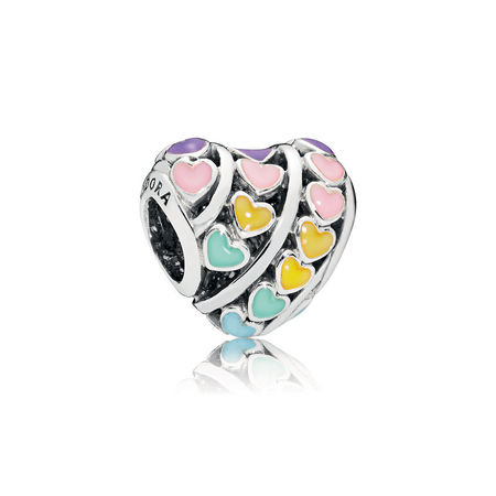 PANDORA Multi-Colour Hearts Bedel