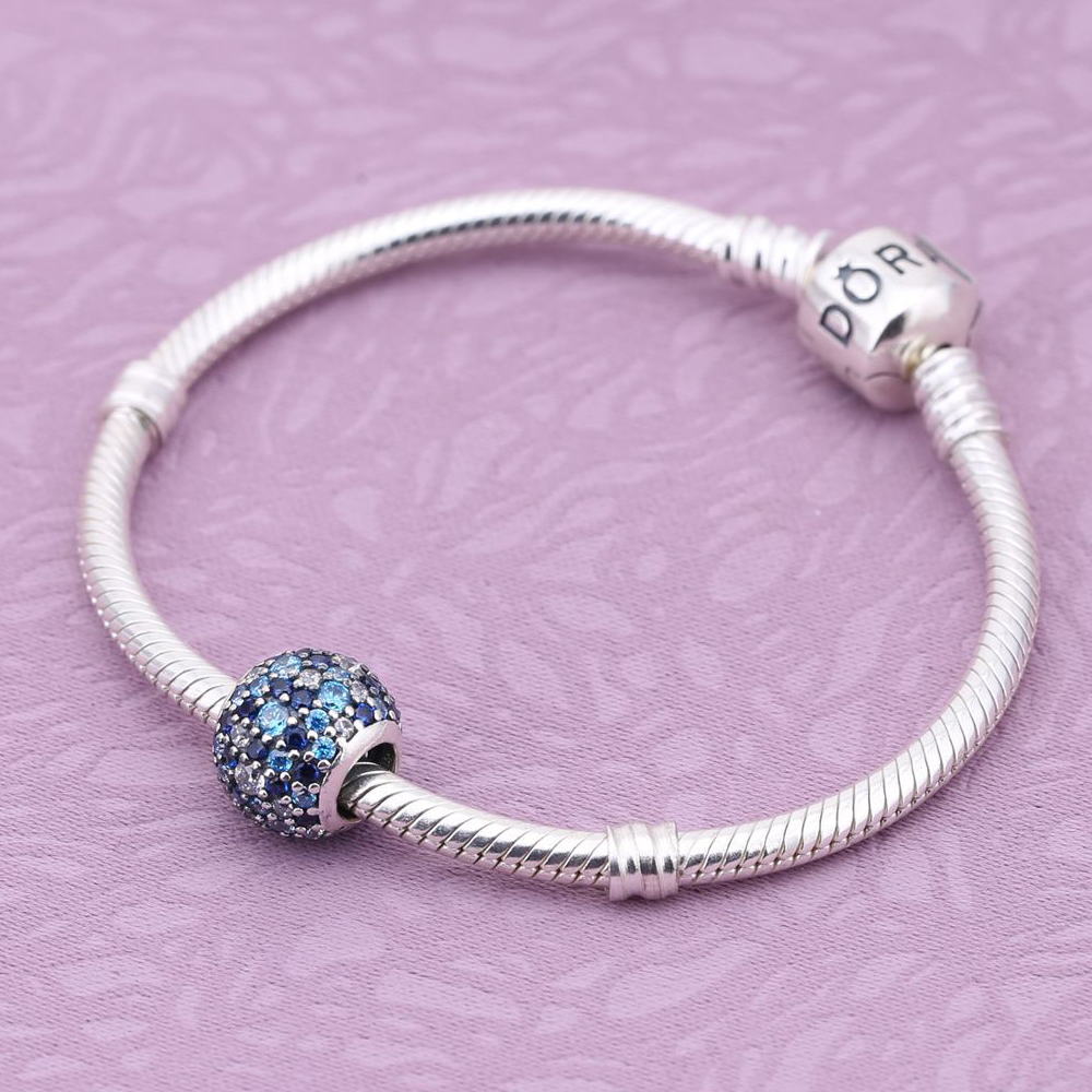 PANDORA Nachtblauwe Pavé Bedel 791261NSBMX