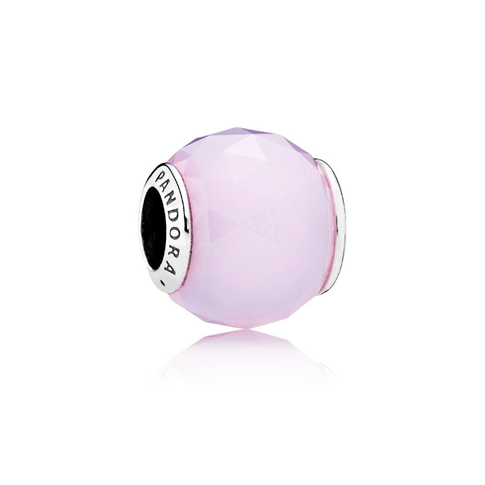 PANDORA Opalescent Pink Geometric Facets Bedel - 791722Nop