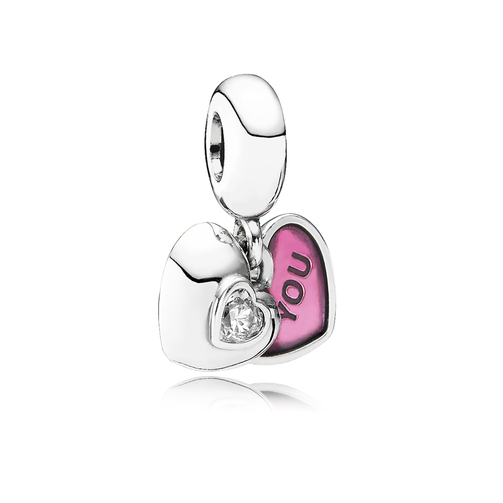 PANDORA Pink You & Me Dangle Bedel - 791244CZ