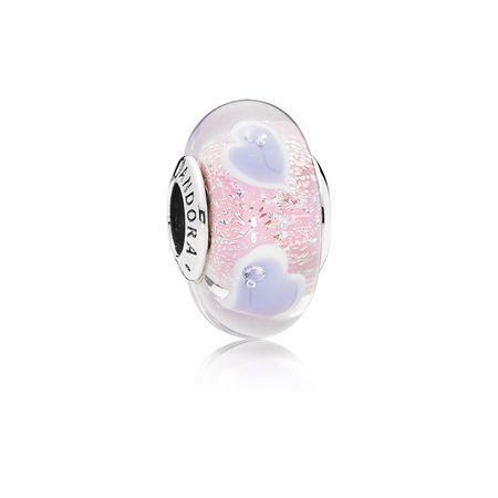 PANDORA Plentiful Hearts Glass Bedel 796599CZ