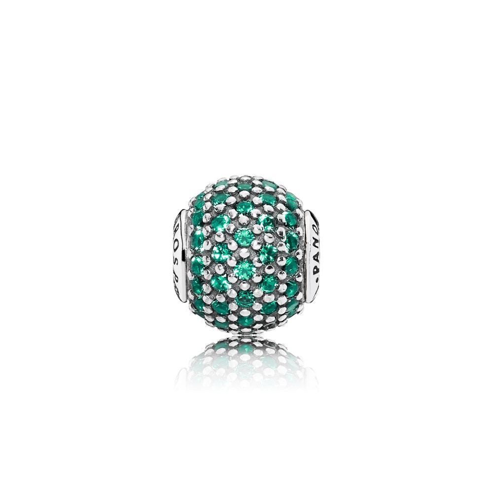 PANDORA Prosperity Essence Collection Bedel In Silver With Green Crystal - 796061Ngc