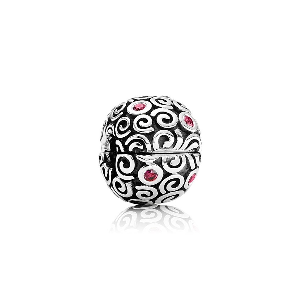 PANDORA Red Squiggle Clip - 790962CZr