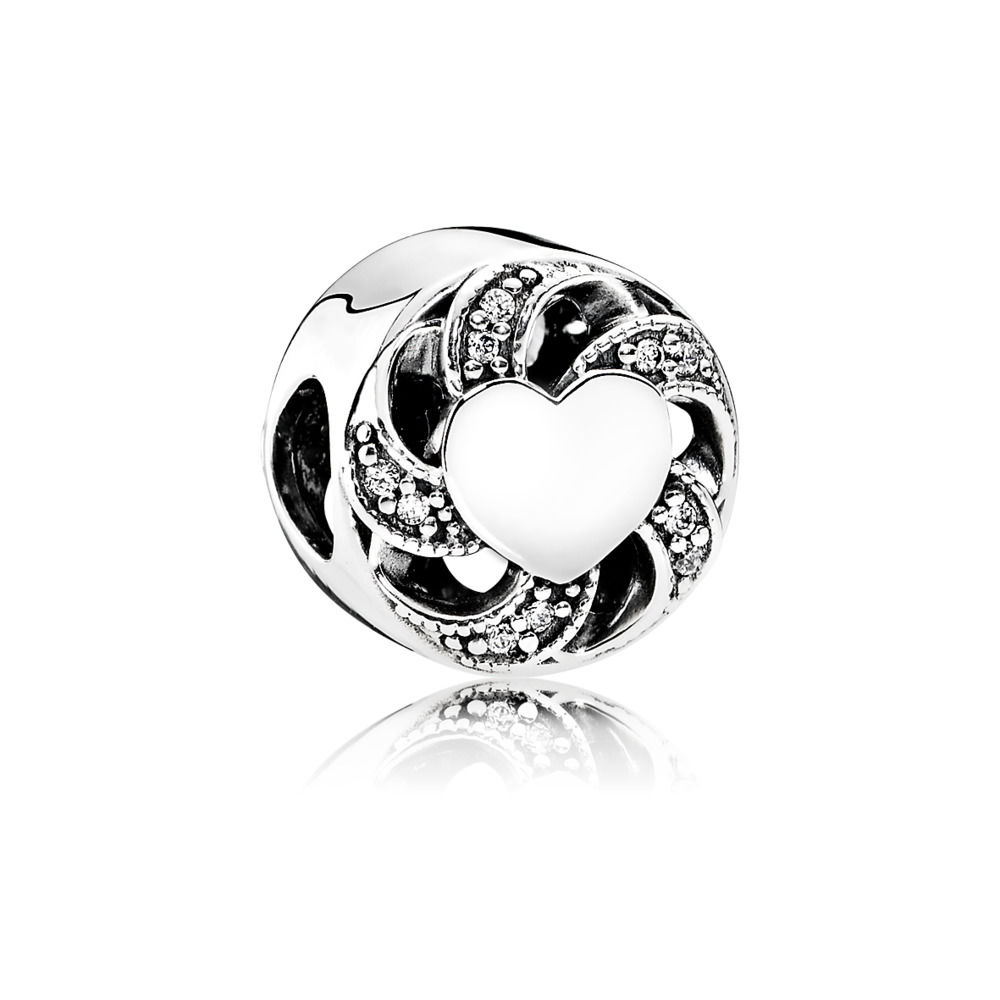 PANDORA Ribbon Heart Bedel - 791976CZ