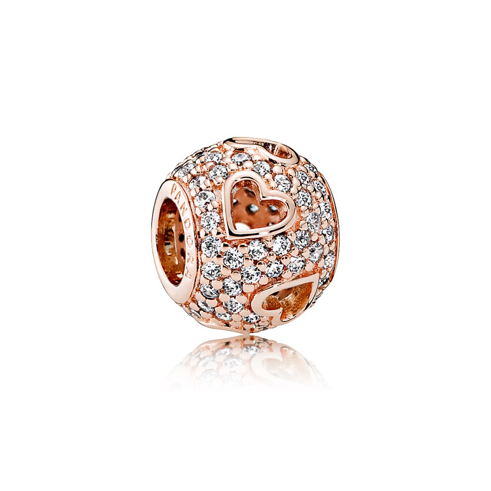 Pandora Rose Tuimelende Harten Bedel 781426CZ