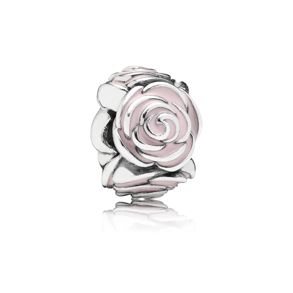 PANDORA Roses Silver Bedel With Pink Enamel - 791291En40