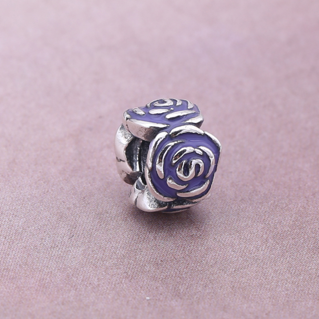 PANDORA Roses Silver Bedel With Pink Enamel - 791291En40