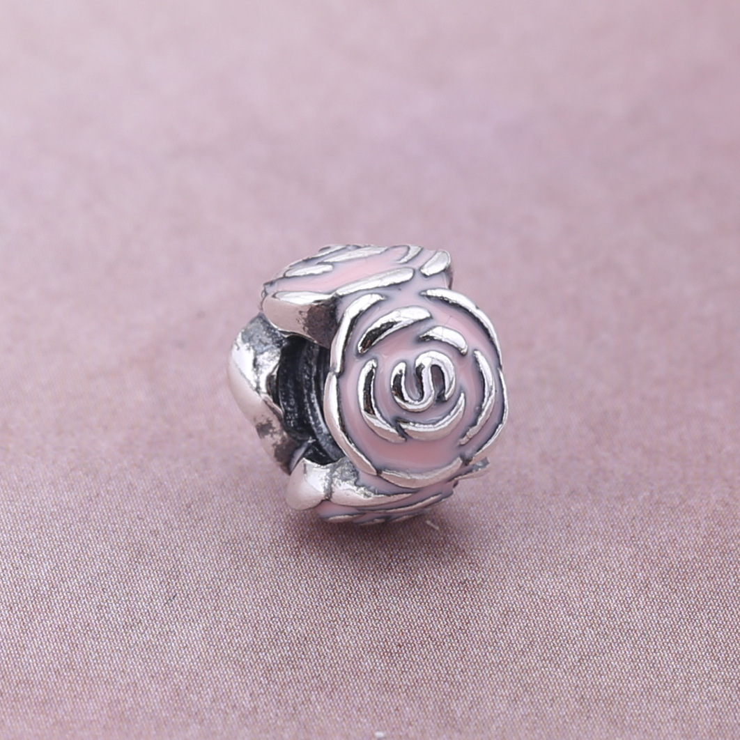 PANDORA Roses Silver Bedel With Pink Enamel - 791291En40