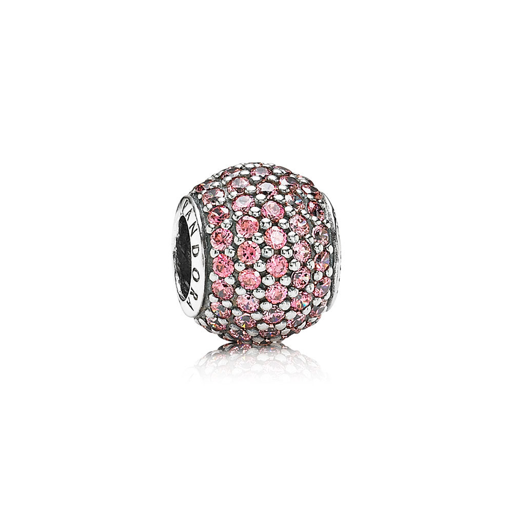 PANDORA Salmon Pavé Ball Bedel - 791051CZs