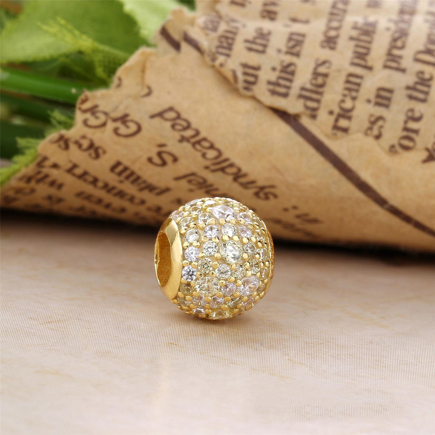 Pandora Shine Golden Mix Pavé Ball Bedel 767052CSY