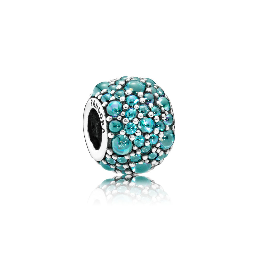 PANDORA Teal Shimmering Droplets Bedel - 791755MCZ