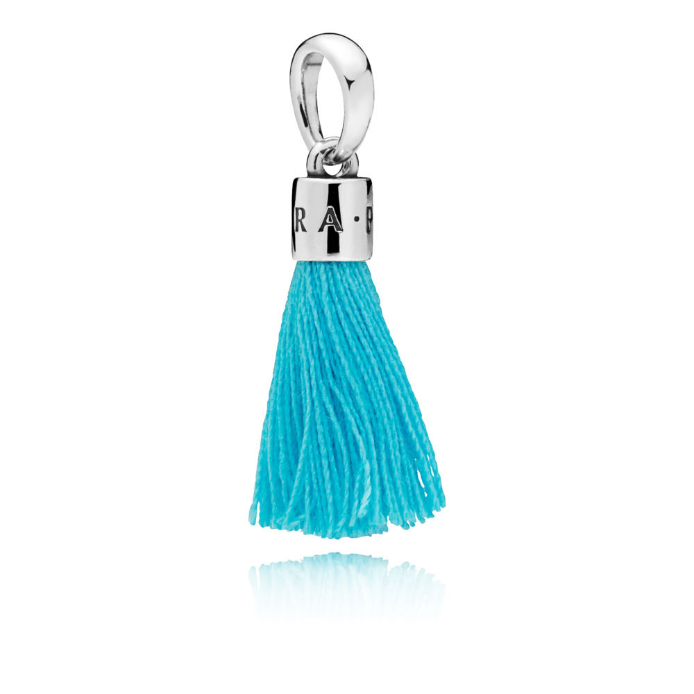 Pandora Textiel Turquoise Kwastjes Hangende Bedel 797212Ctq