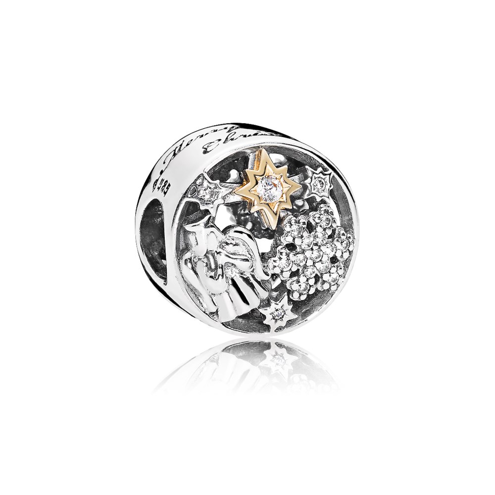 Pandora Zilver En 14K Goud Celestial Wonders Bedel 796363CZ