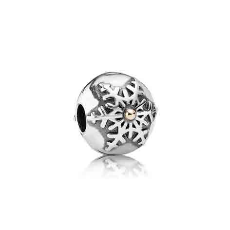 Pandora Zilver En 14K Goud Winter Wonderland Clip 791232