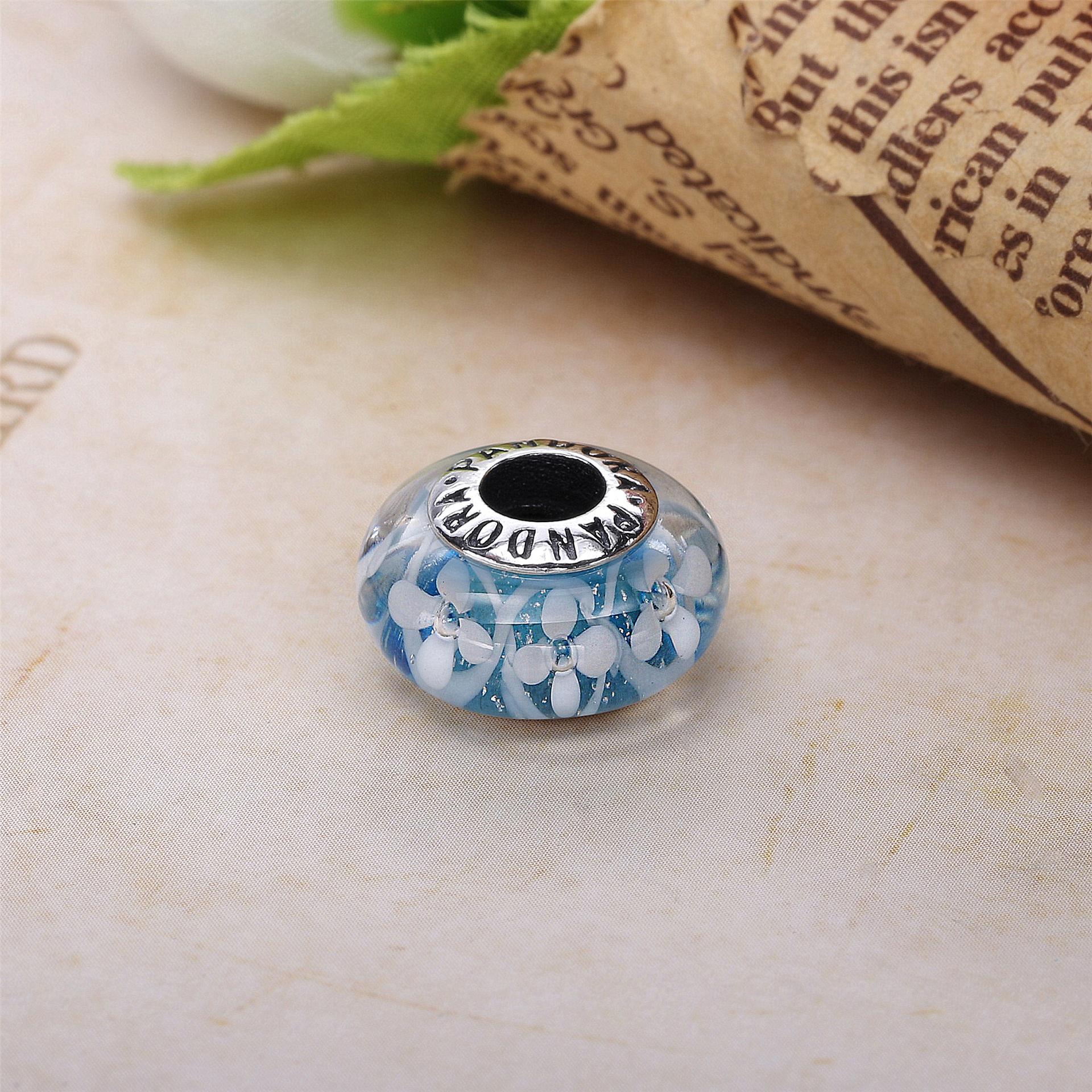 Pandora Zilveren Blue Bloom Bedel 791666