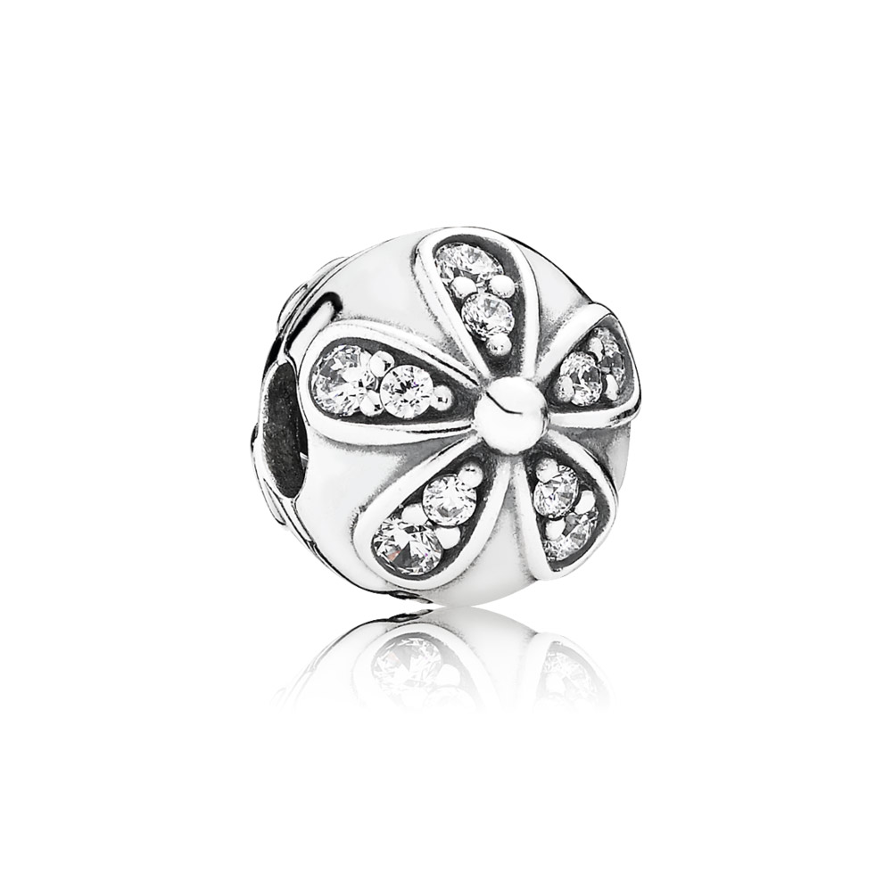 Pandora Zilveren Dazzling Daisies Clip 791493CZ