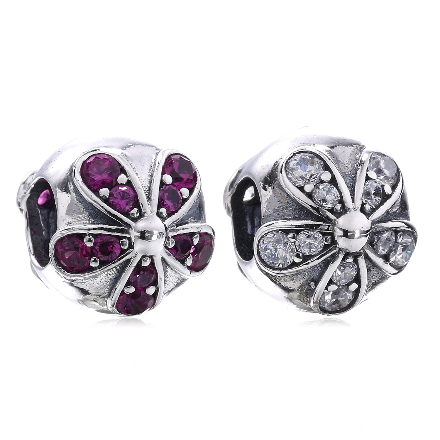 Pandora Zilveren Dazzling Daisies Clip 791493CZ