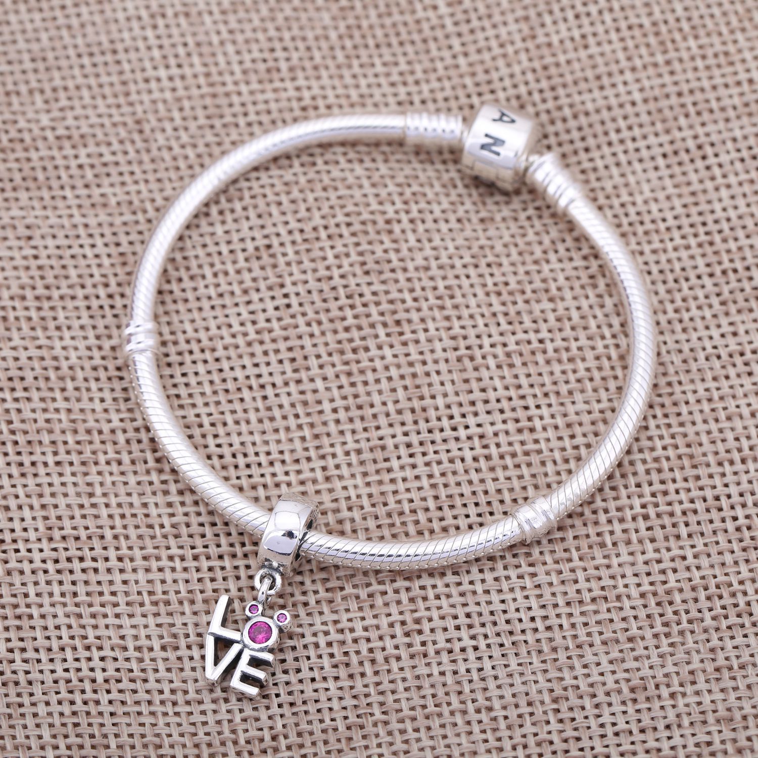 Pandora Zilveren Disney, Liefde Mickey Hangende Bedel 791448CZr