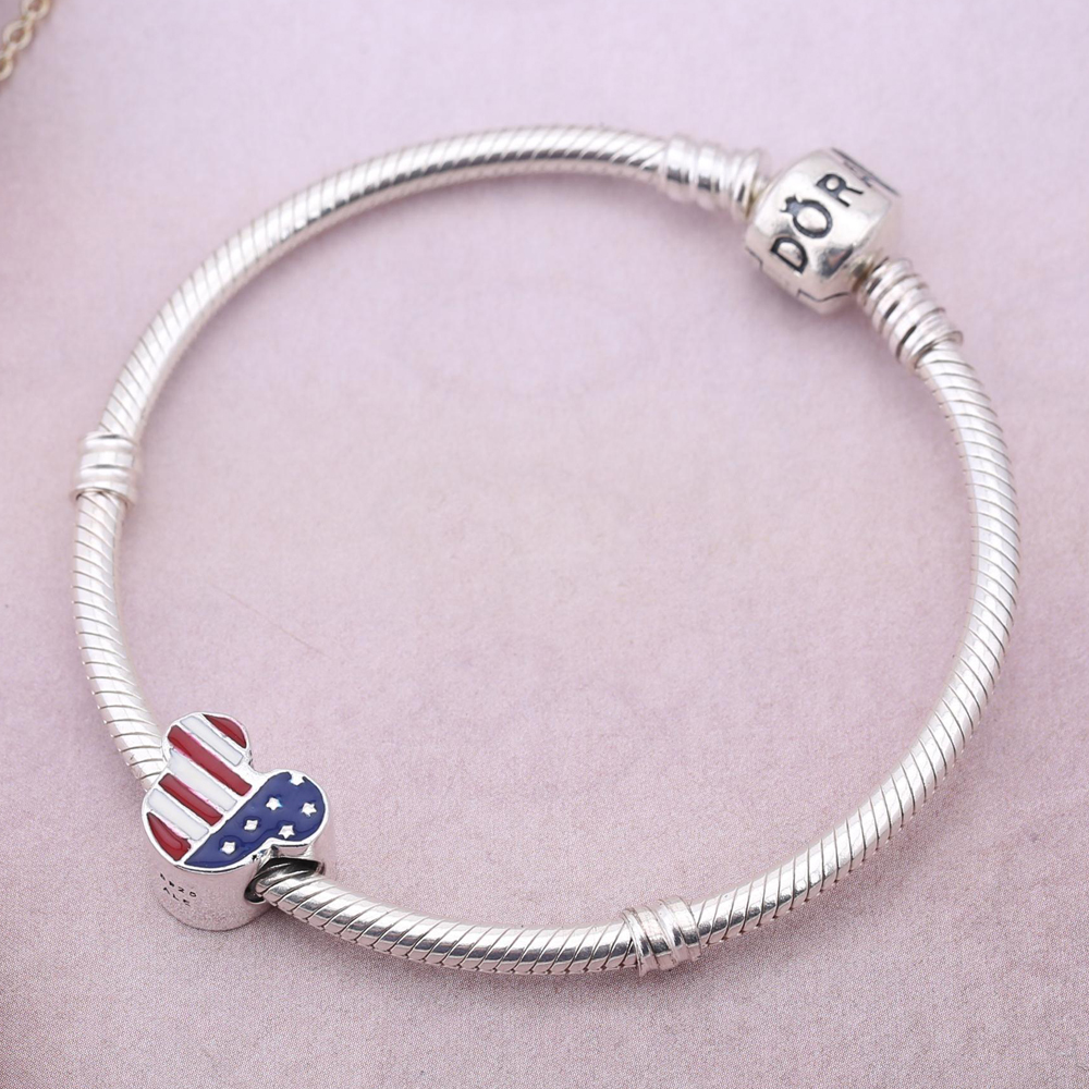 Pandora Zilveren Disney, Mickey Americana Bedel 791585ENMX