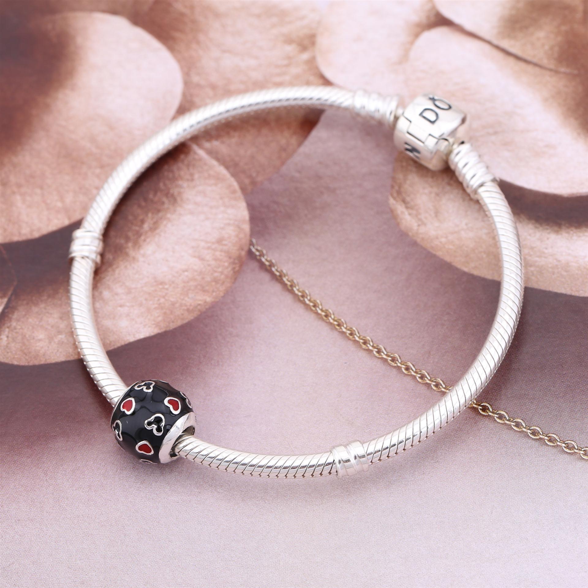 Pandora Zilveren Disney, Mickey & Harten Bedel 791477ENMX